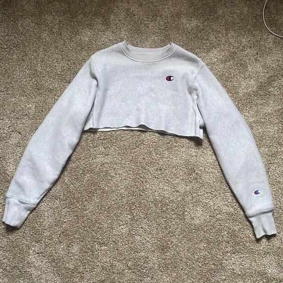 Champion Tops - Cropped Champion Crewneck Sweatshirt